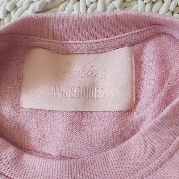 Missguided pink Barbie sweatshirt- size medium - Picture 6 of 7